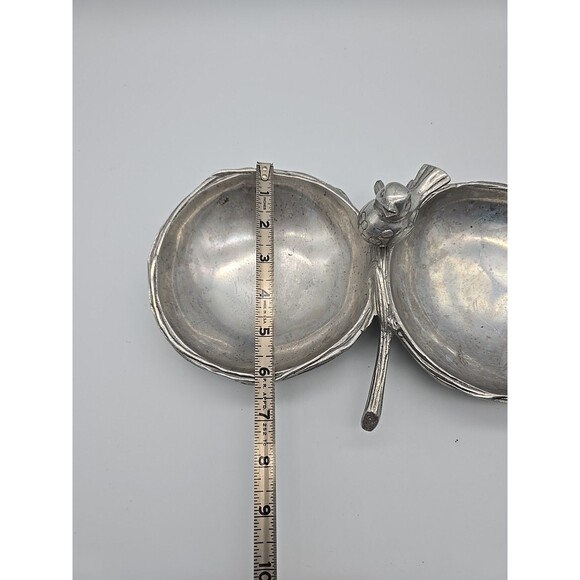 Mariposa Bird & Branch Metal Double Serving  Bowl Nests - Picture 9 of 11